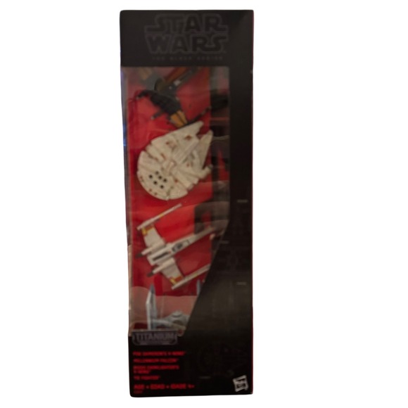 Star Wars The Black Series Titanium Poe X-Wing Millennium Falcon TIE Fighter NEW - Picture 1 of 15